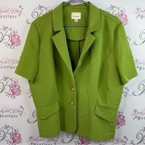 Tradition blazer T-shirt style vintage Lime Green Short Sleeve Jacket